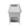 Plonge 1 Bac com Espaldar e Prateleira - L 1000 x P 700 mm - Dynasteel
