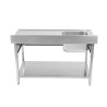 Plonge 1 Bac com Espaldar e Prateleira - L 1000 x P 700 mm - Dynasteel