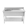 Plonge 1 Bac com Espaldar e Prateleira - L 1000 x P 700 mm - Dynasteel
