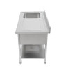 Plonge Inox 1 Cuba 1200x600 mm, Escorredor Direito, Backsplash