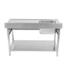 Plonge Inox 1 Cuba 1200x600 mm, Escorredor Direito, Backsplash