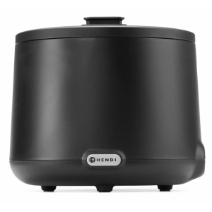 Black UNIQ Tureen - 8 L HENDI: the high-end tool to keep your soups warm professionally.