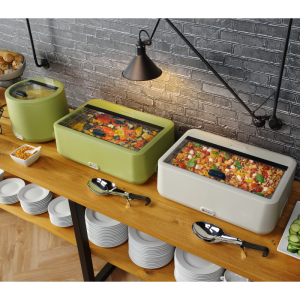 Chafing Dish UNIQ Branco - GN 1/1 - 4 L | HENDI - Design elegante para buffets e catering