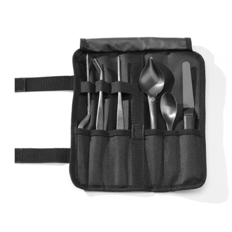 Set of 6 Black HENDI Chef's Dressing Tools | Ergonomic stainless steel tools with black coating | Ideal for serving dishes, cake