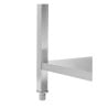 Mesa Inox 1000x600 mm Borda e Prateleira Inferior