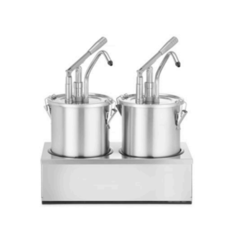 Dispenser de Molho em Inox com Bomba - Capacidade 2 x 4,5 L - HENDI