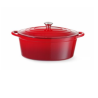 Cocotte de ferro fundido esmaltado vermelho - 6,8 L HENDI: um cozimento perfeito e versátil!