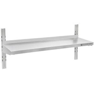 Stainless steel wall shelf on brackets - L 1200 x D 300 mm - Dynasteel