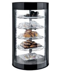 Hot display case for self-service.