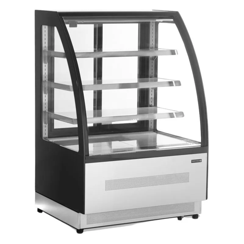 Vitrine Refrigerada Balcão 2 Portas de Vidro Pretas - 158 L
