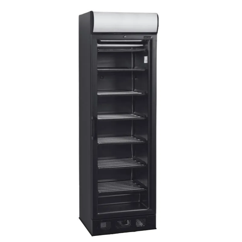 Vitrine Congelador com Canópia Porta de Vidro - Preto - 270 L