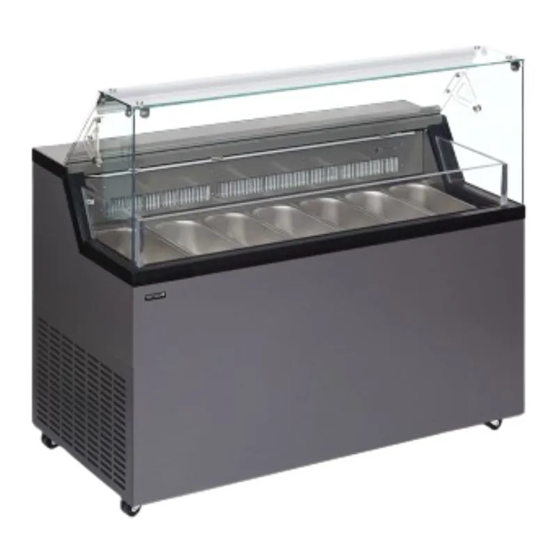 Vitrine de Sorvete com Tampa de Serviço - 7 x 5 L