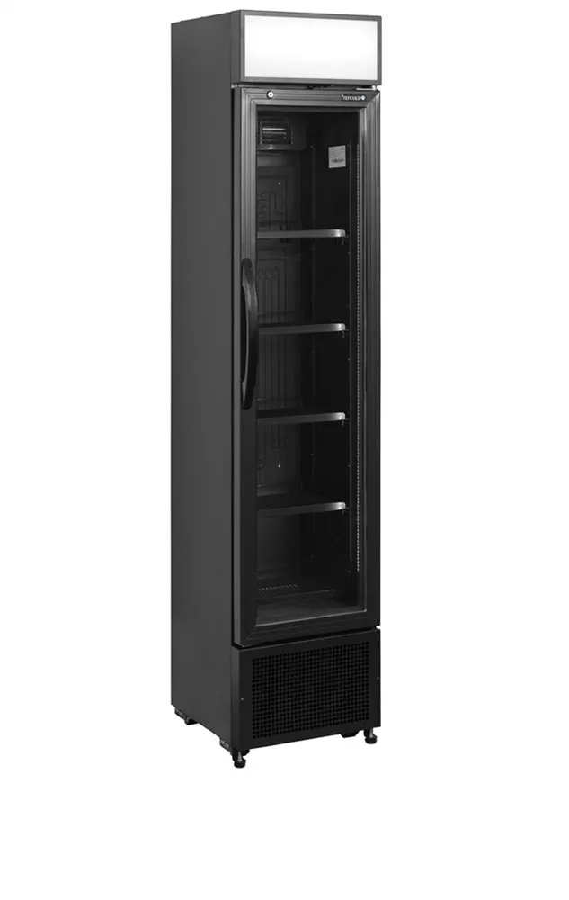 Armadura Refrigerada para Bebidas 1 Porta de Vidro Preto - 114 L