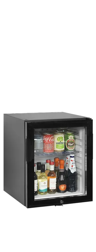 Mini Frigorífico de Bar com Porta de Vidro Preto - 24 L