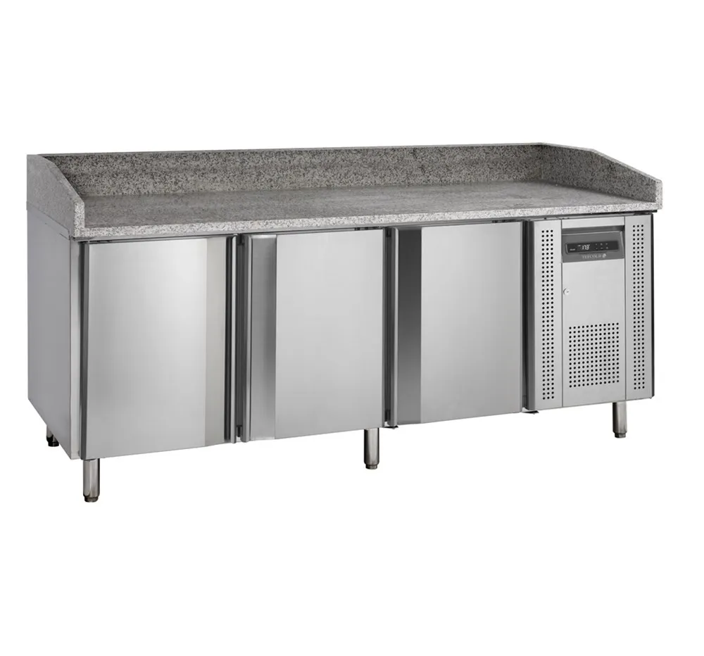 Mesa para Pizza em Inox - 400 x 600 mm - 3 Portas
