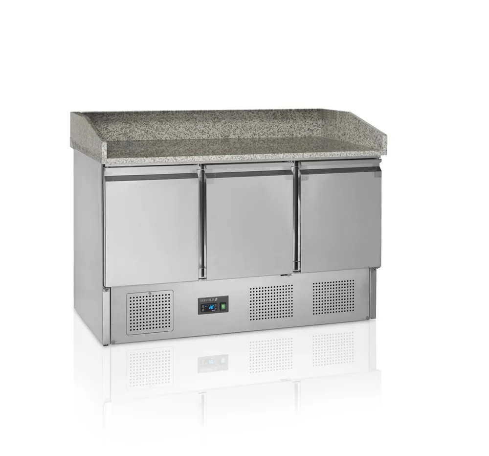 Balcão de Pizza em Inox GN 1/1 - 3 Portas Completas