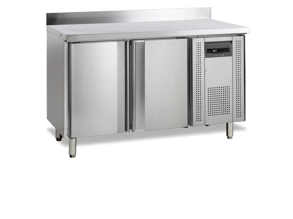 Mesa Refrigerada Negativa em Inox com Backsplash - 2 Portas - 230 L