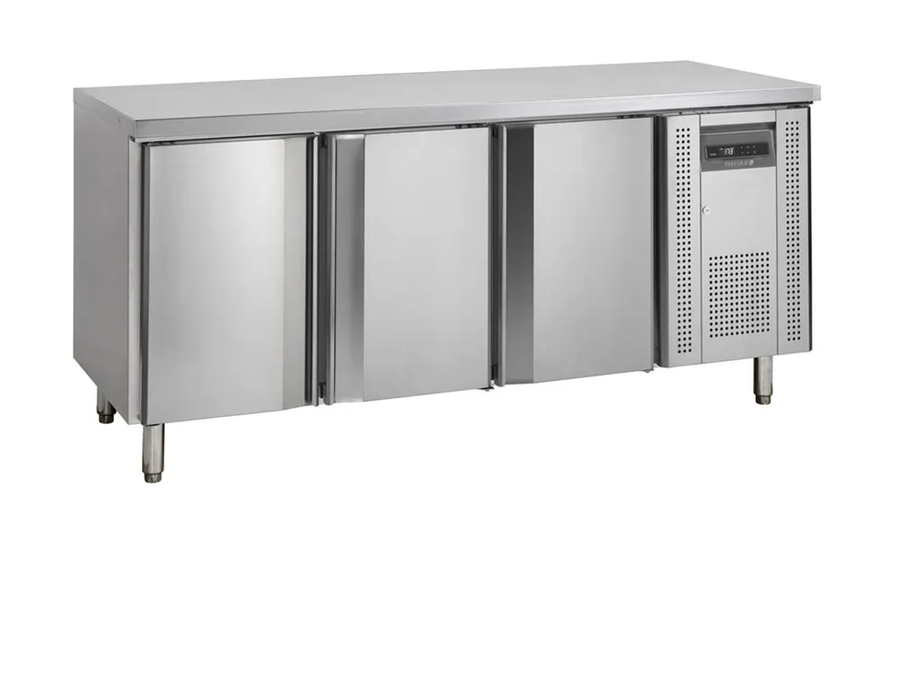 Mesa Refrigerada Negativa em Inox - 3 Portas - 345 L