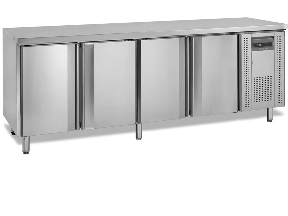 Mesa Refrigerada Negativa em Inox - 4 Portas - 460 L