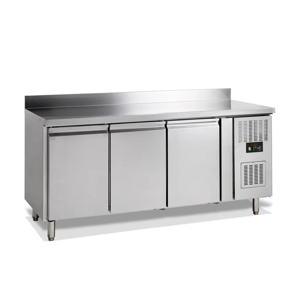 Mesa Refrigerada Positiva 3 Portas com Backsplash - 402 L