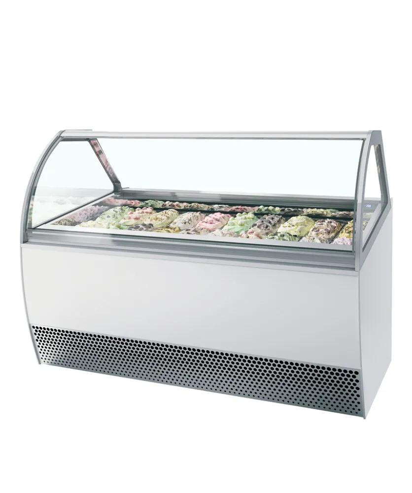 Vitrine de Vidro Ventilada com Frente Curvada - 20 x 5 L