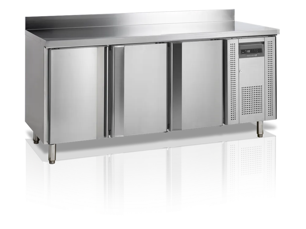 Resfriador de Balcão para Lanches com Backsplash - 3 Portas - 345 L