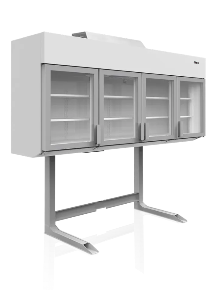 Congelador Armário de Parede de Supermercado Branco - 4 Portas - 650 L