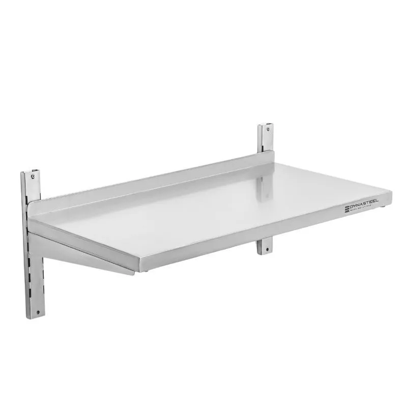 Prateleira de Parede em Inox em Cremalheiras - L 800 x P 400 mm