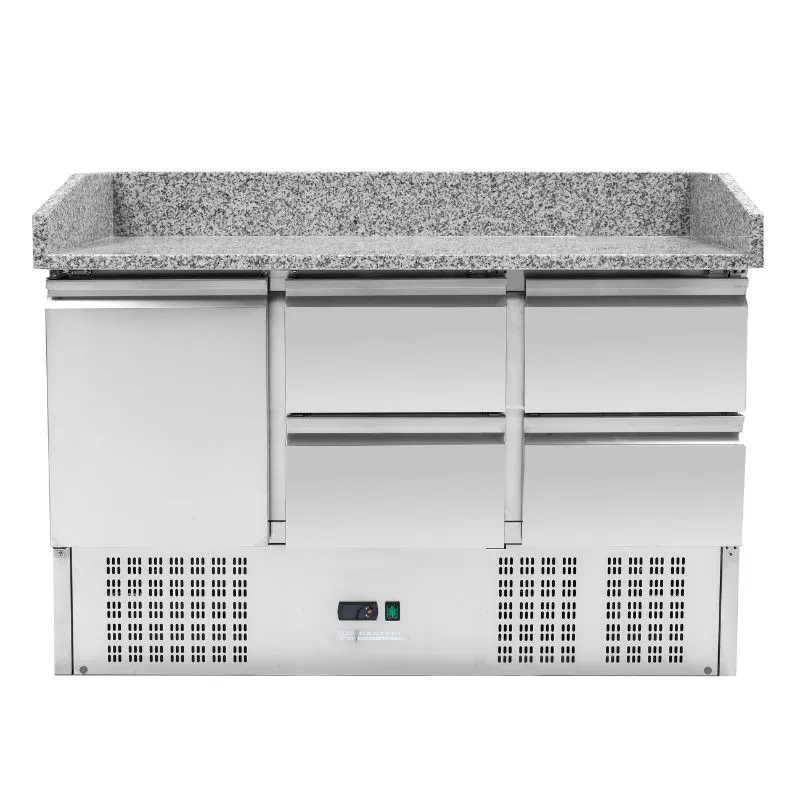 Móvel Refrigerado para Pizza Compacto 600x400 - 1 Porta e 4 Gavetas