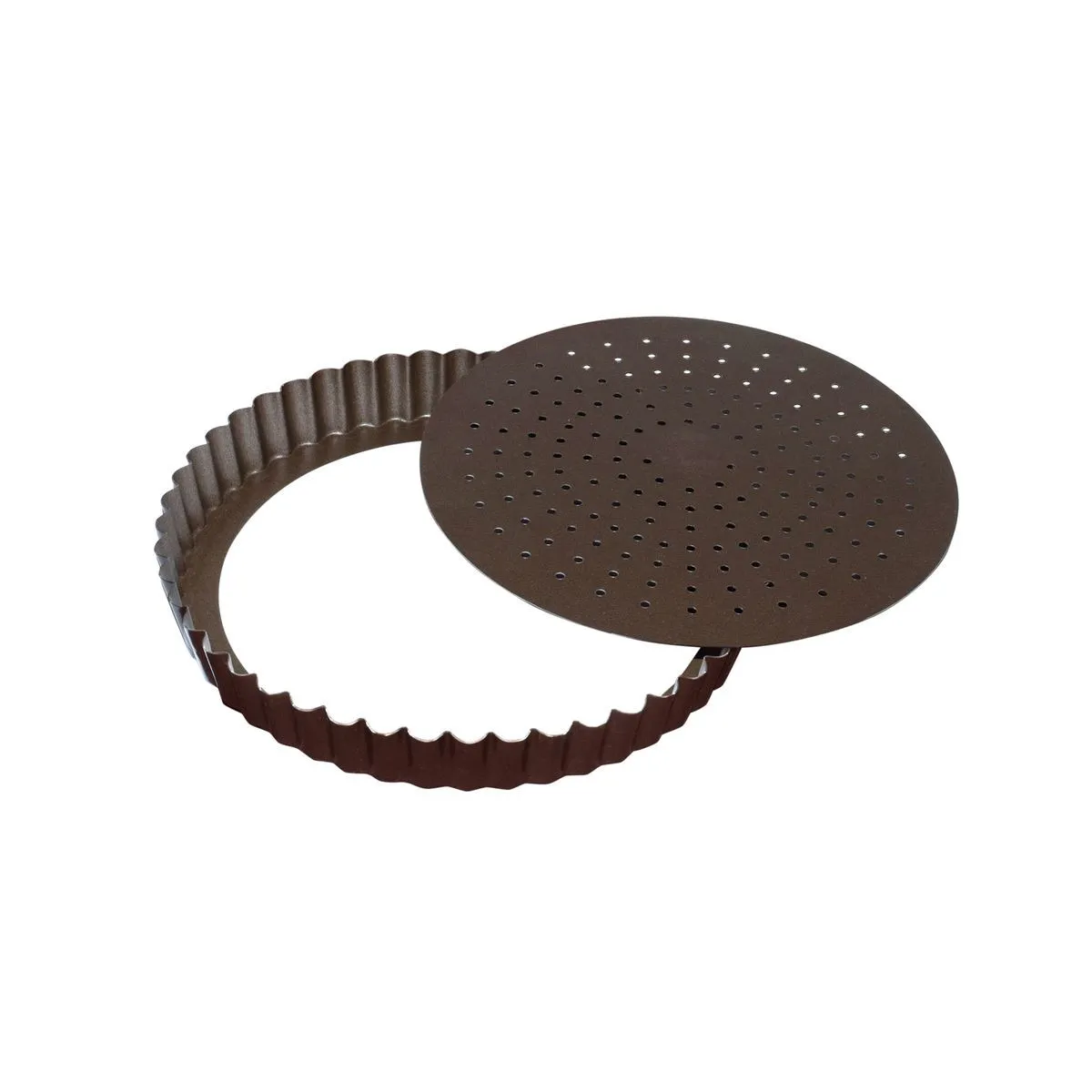 Forma de Torta Canelada Perfurada Antiaderente com Fundo Removível - ⌀ 220 mm