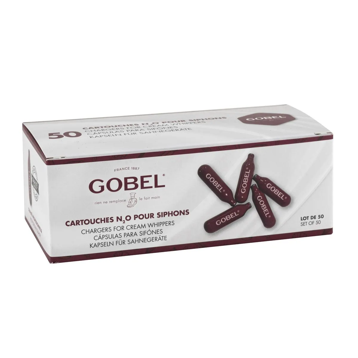 Cartuchos de Gás para Sifão - Lote de 50