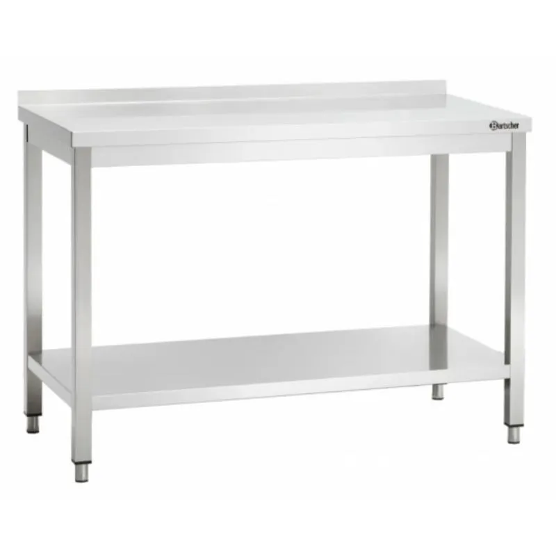 Mesa Inox com Backsplash - L 1000 x P 600 mm