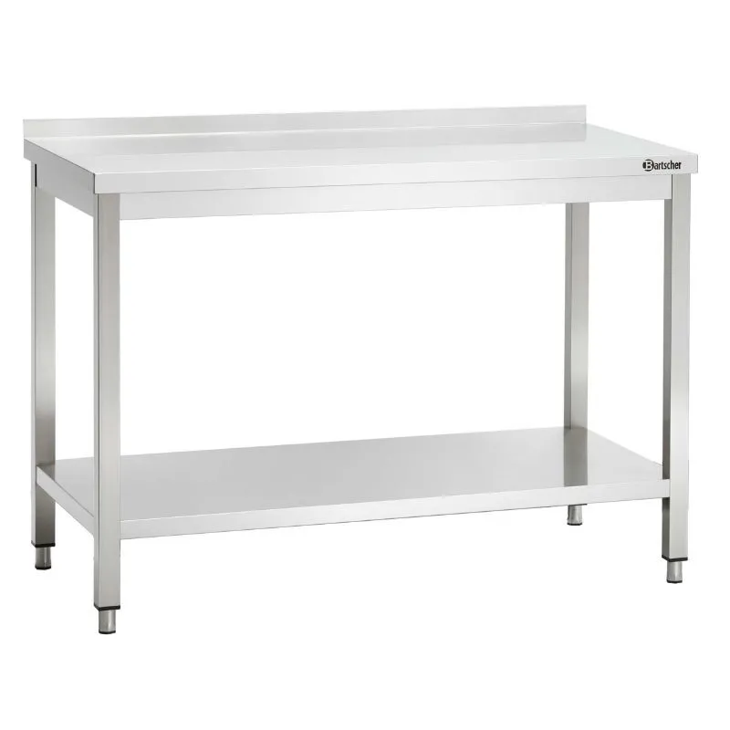 Mesa Inox com Backsplash - L 1500 x P 700 mm