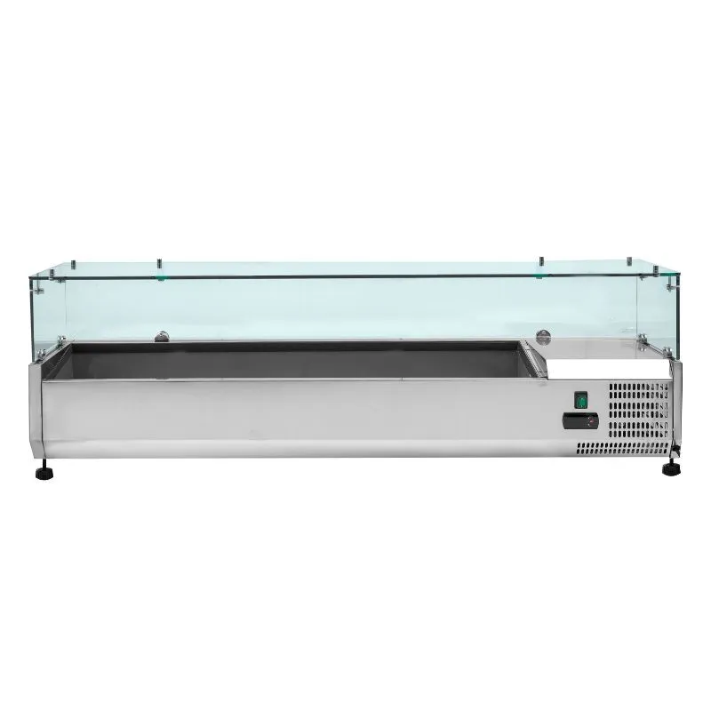 Saladette Refrigerada para Colocar com Vidro - 5 x GN 1/3 + 1 x GN 1/2
