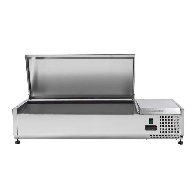 Saladette Refrigerada para Colocar Tampa Inox - 3 x GN 1/3 + 1 x GN 1/2