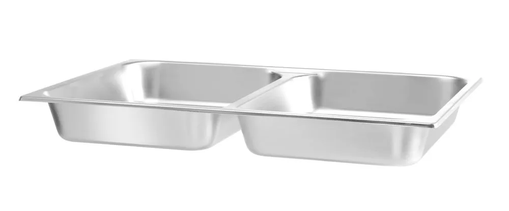 Bandeja GN 1/1 para Chafing Dish com 2 compartimentos