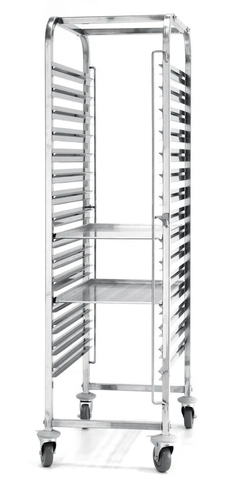 Carro Porta-tabuleiros de Pastelaria em Aço Inox 15 Níveis - 600 x 400 mm