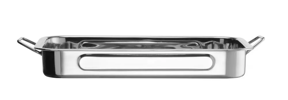 Tabuleiro de forno em inox - 38,5 x 27,5 x 6 cm