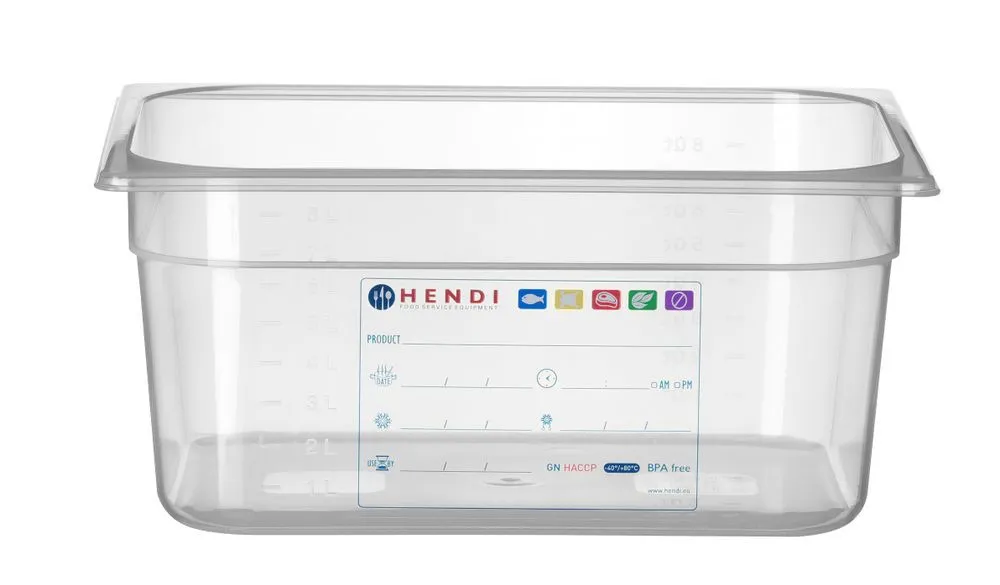 Caixa de Armazenamento Gastronorm GN 1/2 - 9,5 L - A 150 mm