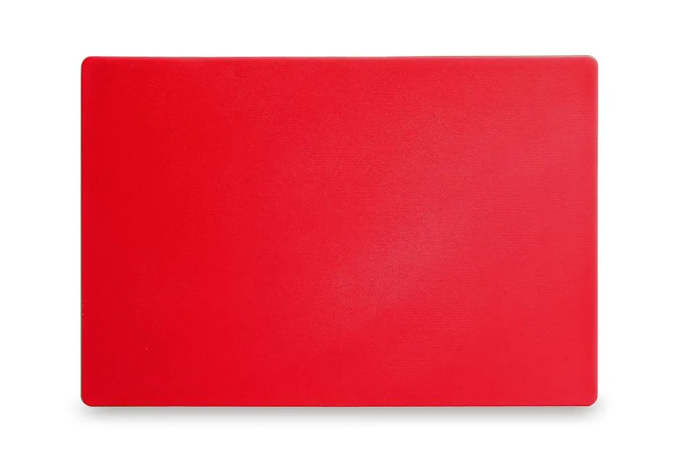 Tábua de corte HACCP - 450 x 300 mm - Vermelha - 13 mm de espessura
