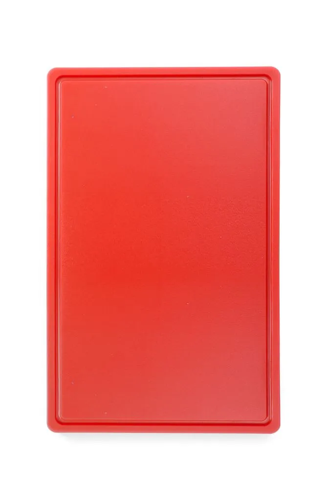 Tábua de corte HACCP - GN 1/1 - Vermelho - 15 mm de espessura