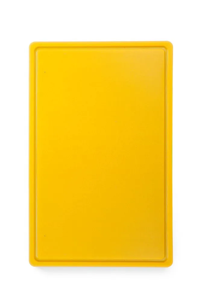 Tábua de corte HACCP - GN 1/1 - Amarela - 15 mm de espessura
