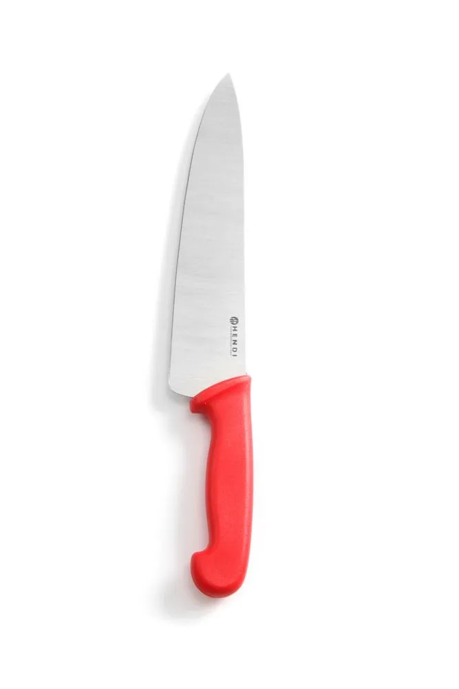 Faca de Chef Vermelha para Carne Crua - Lâmina 24 cm