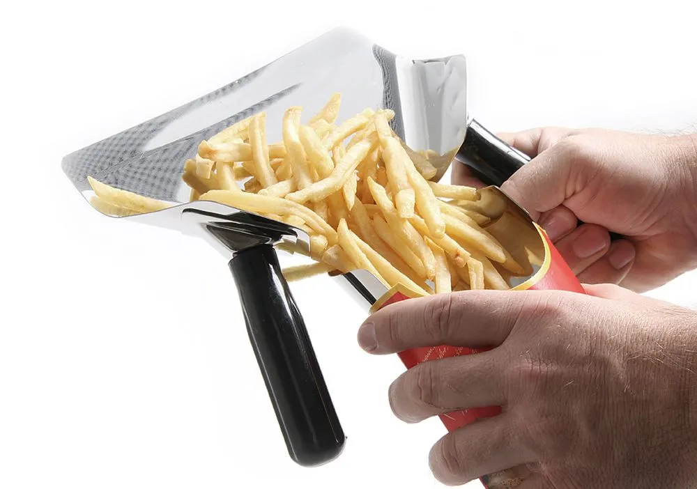 Pá de Batatas Fritas Inox com Pegas Removíveis - 230 x 200 mm