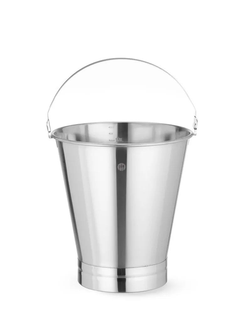 Balde de aço inoxidável com fundo reforçado - 10 L