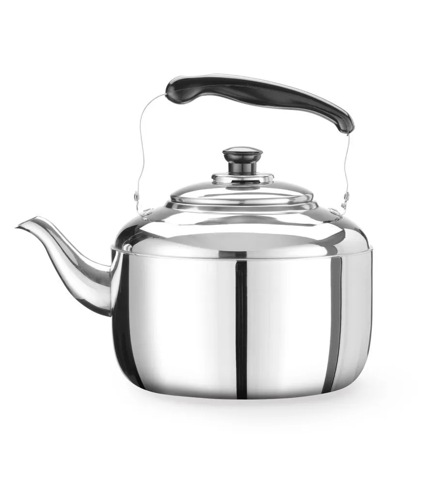 Chaleira em aço inoxidável com tampa - 6 L