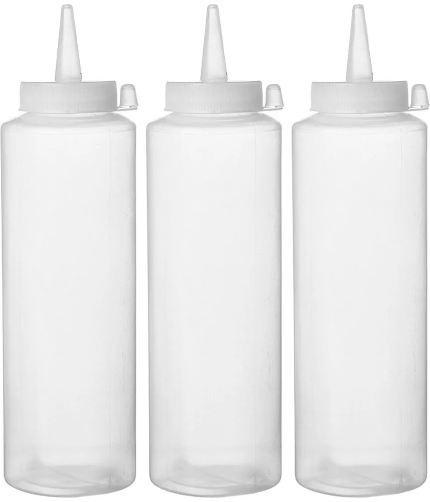 Frasco Distribuidor Transparente - 0,7 L - Conjunto de 3