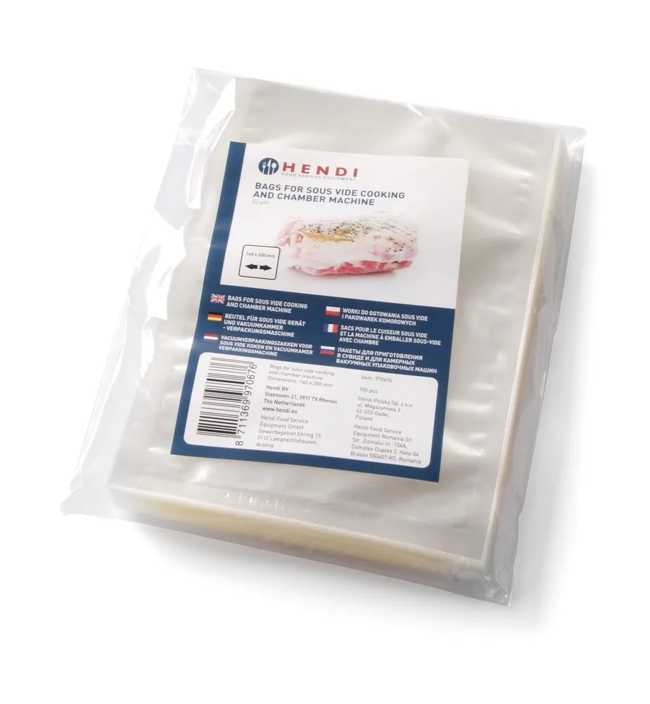 Sacos de Cozimento Sous Vide Lisos 450 x 300 mm - Pacote com 100