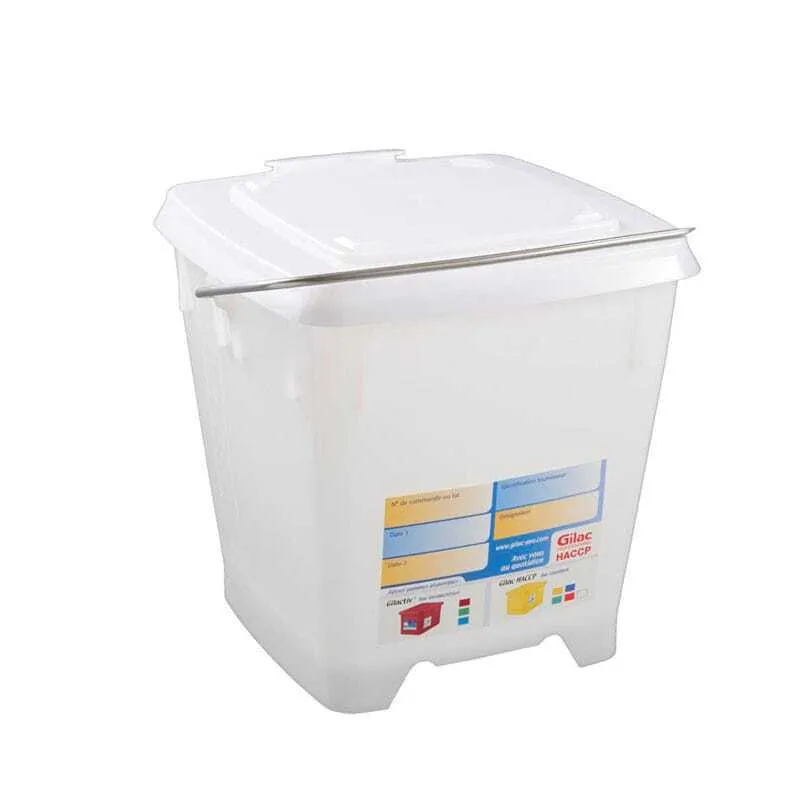 Balde Quadrado 12 L + Tampa Hermética Branca