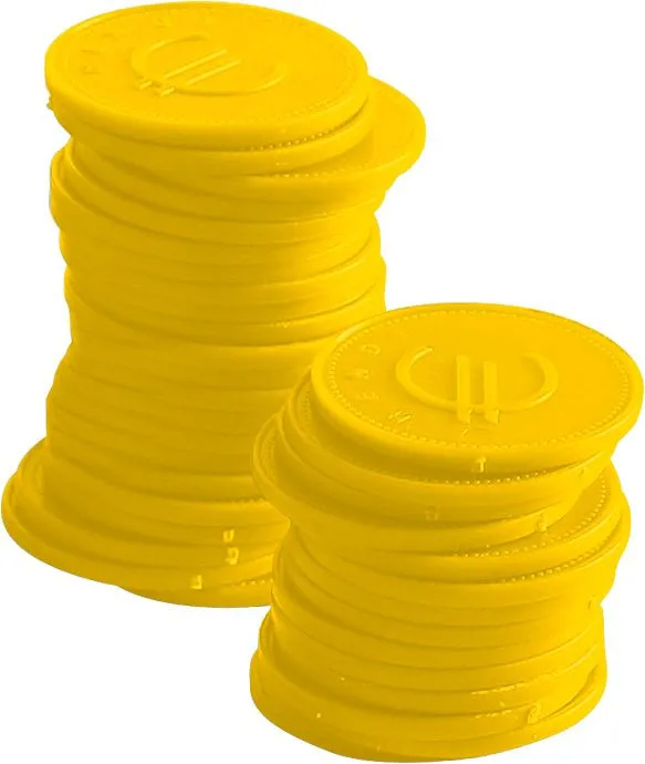Fichas Amarelas - Lote de 100